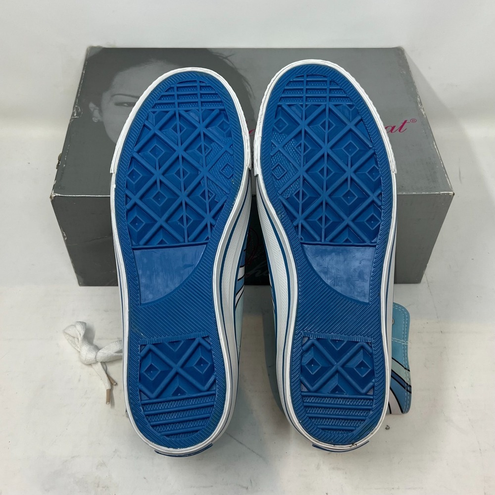Baby Phat Women's High Top Sneakers Size 8.5 Blue/Royal Retro Street Y2K VTG NEW - Picture 14 of 16
